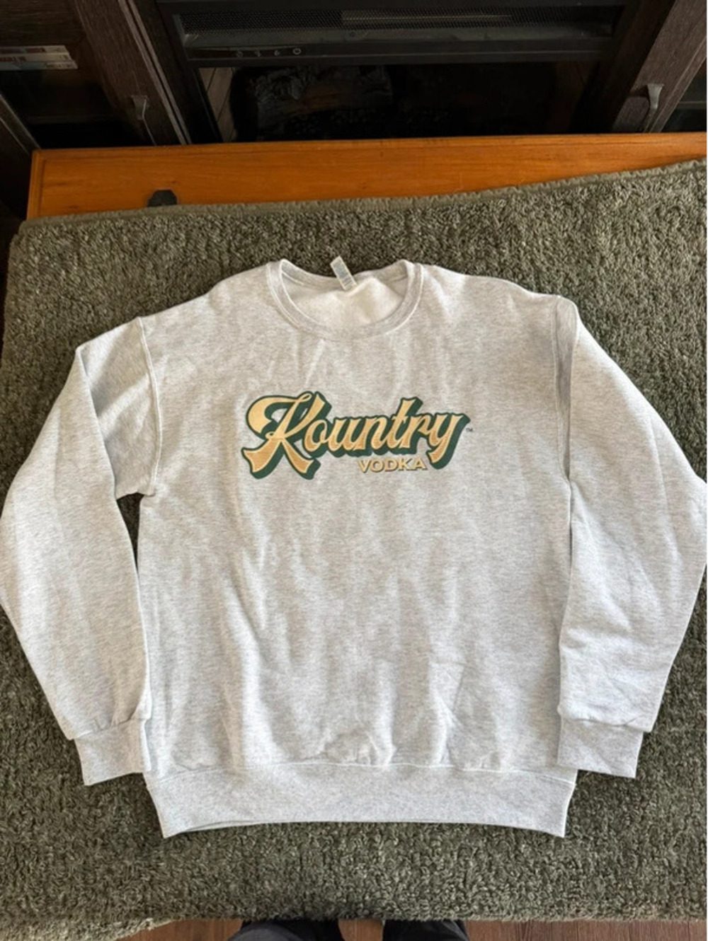 Jerzees Nublend Kountry Vodka Gray Crewneck Sweatshirt